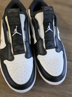 Nike Black & White Air Jordan 1 Low Slip-On Sneakers